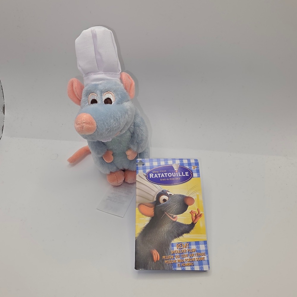 Disney Ratatouille Remy Shoulder Plush Unisex OS Blue NWT Magnetic Pixar Chef